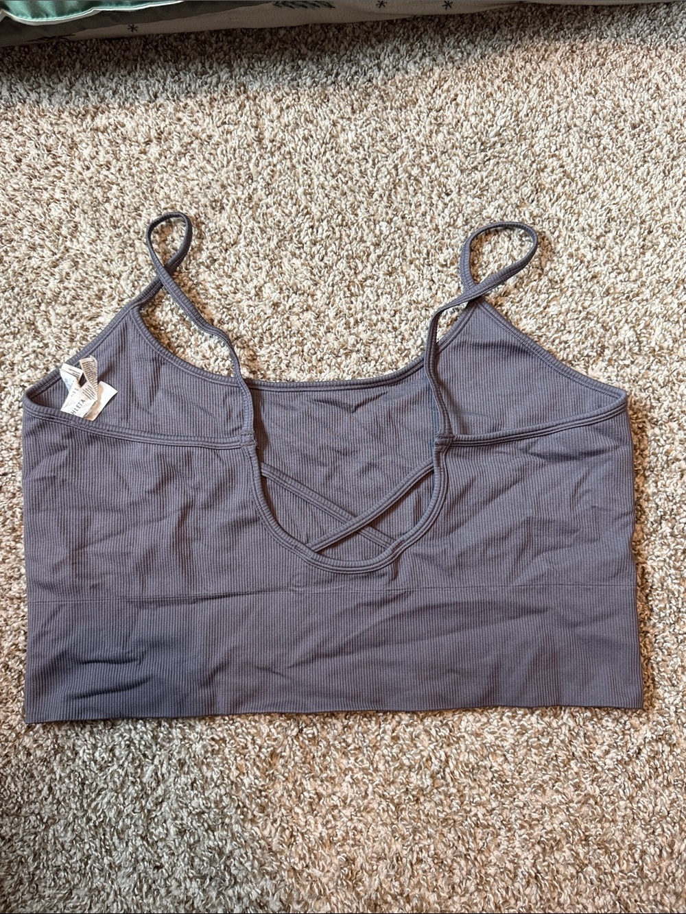 Athleta Ribbed Spaghetti-Strap Crop Tank - Picture 2 of 5